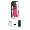 MARSİLYAN™- iPhone 12 Pro Max Kılıf Odak Klasik Serisi - Siyah 360 Mat Full Body Arka Koruyucu + Lacivert Shine Kamera Lens