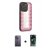 MARSİLYAN™- iPhone 12 Pro Max Kılıf Odak Klasik Serisi - Siyah 360 Mat Full Body Arka Koruyucu + Neon Fosforlu Kamera Lens - BZ