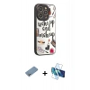 MARSİLYAN™- iPhone 12 Pro Max Kılıf Odak Klasik Serisi - Siyah 3D Antistatik Cam Ekran Koruyucu + Shine Kamera Lens Koruma Cam - GS