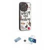 MARSİLYAN™- iPhone 12 Pro Max Kılıf Odak Klasik Serisi - Siyah 3D Antistatik Cam Ekran Koruyucu + Shine Kamera Lens Koruma Cam - MI