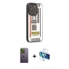 MARSİLYAN™- iPhone 12 Pro Max Kılıf Odak Klasik Serisi - Siyah 3D Antistatik Cam Ekran Koruyucu + Neon Fosforlu Kamera Lens - YL