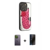 MARSİLYAN™- iPhone 12 Pro Max Kılıf Odak Klasik Serisi - Siyah 3D Antistatik Hayalet Cam Ekran Koruyucu + Neon Fosforlu Kamera Lens - YL