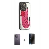MARSİLYAN™- iPhone 12 Pro Max Kılıf Odak Klasik Serisi - Siyah 3D Antistatik Hayalet Cam Ekran Koruyucu + Neon Fosforlu Kamera Lens - BZ
