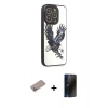 MARSİLYAN™- iPhone 12 Pro Max Kılıf Odak Klasik Serisi - Siyah 3D Antistatik Hayalet Cam Ekran Koruyucu + Shine Kamera Lens Koruma Cam - SABE