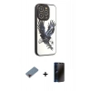 MARSİLYAN™- iPhone 12 Pro Max Kılıf Odak Klasik Serisi - Siyah 3D Antistatik Hayalet Cam Ekran Koruyucu + Metal Kamera Lens Koruma Cam - KI