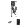 MARSİLYAN™- iPhone 12 Pro Max Kılıf Odak Klasik Serisi - Siyah 3D Antistatik Hayalet Cam Ekran Koruyucu + Renkli Kamera Lens Koruma Cam - TU