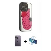 MARSİLYAN™- iPhone 12 Pro Max Kılıf Odak Klasik Serisi - Siyah 3D Antistatik Seramik Nano Ekran Koruyucu + Neon Fosforlu Kamera Lens - BZ