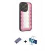 MARSİLYAN™- iPhone 12 Pro Max Kılıf Odak Klasik Serisi - Siyah 3D Antistatik Seramik Nano Ekran Koruyucu + Metal Kamera Lens Koruma Cam - GD