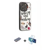MARSİLYAN™- iPhone 12 Pro Max Kılıf Odak Klasik Serisi - Siyah 3D Antistatik Seramik Nano Ekran Koruyucu + Renkli Kamera Lens Koruma Cam - SI