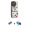 MARSİLYAN™- iPhone 12 Pro Max Kılıf Odak Klasik Serisi - Siyah 3D Antistatik Seramik Nano Ekran Koruyucu + Shine Kamera Lens Koruma Cam - GD
