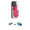 MARSİLYAN™- iPhone 12 Pro Max Kılıf Odak Klasik Serisi - Siyah 3D Antistatik Seramik Nano Ekran Koruyucu + Renkli Kamera Lens Koruma Cam - YL