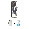 MARSİLYAN™- iPhone 12 Pro Max Kılıf Odak Klasik Serisi - Siyah 5D Eko Cam Ekran Koruyucu + Shine Kamera Lens - GD