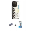 MARSİLYAN™- iPhone 12 Pro Max Kılıf Odak Klasik Serisi - Siyah 5D Eko Cam Ekran Koruyucu + Renkli Kamera Lens Koruma Cam - MI