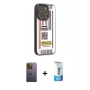 MARSİLYAN™- iPhone 12 Pro Max Kılıf Odak Klasik Serisi - Siyah 5D Eko Cam Ekran Koruyucu + Neon Fosforlu Kamera Lens - SI