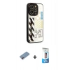 MARSİLYAN™- iPhone 12 Pro Max Kılıf Odak Klasik Serisi - Siyah 5D Eko Cam Ekran Koruyucu + Shine Kamera Lens Koruma Cam - PE