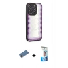 MARSİLYAN™- iPhone 12 Pro Max Kılıf Odak Klasik Serisi - Siyah 5D Eko Cam Ekran Koruyucu + Shine Kamera Lens Koruma Cam - GD