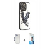 MARSİLYAN™- iPhone 12 Pro Max Kılıf Odak Klasik Serisi - Siyah 5D Eko Cam Ekran Koruyucu + Shine Kamera Lens - LT