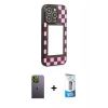 MARSİLYAN™- iPhone 12 Pro Max Kılıf Odak Klasik Serisi - Siyah 5D Eko Cam Ekran Koruyucu + Neon Fosforlu Kamera Lens - YL