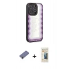 MARSİLYAN™- iPhone 12 Pro Max Kılıf Odak Klasik Serisi - Siyah 6D Mat Seramik Hayalet Nano Ekran Koruyucu + Metal Kamera Lens Koruma Cam - GD