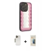 MARSİLYAN™- iPhone 12 Pro Max Kılıf Odak Klasik Serisi - Siyah 6D Mat Seramik Hayalet Nano Ekran Koruyucu + Shine Kamera Lens - GD