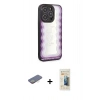 MARSİLYAN™- iPhone 12 Pro Max Kılıf Odak Klasik Serisi - Siyah 6D Mat Seramik Hayalet Nano Ekran Koruyucu + Renkli Kamera Lens Koruma Cam - SI