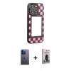 MARSİLYAN™- iPhone 12 Pro Max Kılıf Odak Klasik Serisi - Siyah Bilvis Hayalet Cam Ekran Koruyucu + Neon Fosforlu Kamera Lens - MI
