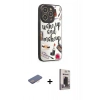 MARSİLYAN™- iPhone 12 Pro Max Kılıf Odak Klasik Serisi - Siyah Bilvis Hayalet Cam Ekran Koruyucu + Renkli Kamera Lens Koruma Cam - PE