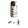 MARSİLYAN™- iPhone 12 Pro Max Kılıf Odak Klasik Serisi - Siyah Bilvis Hayalet Cam Ekran Koruyucu + Renkli Kamera Lens Koruma Cam - TU