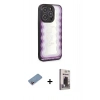 MARSİLYAN™- iPhone 12 Pro Max Kılıf Odak Klasik Serisi - Siyah Bilvis Hayalet Cam Ekran Koruyucu + Shine Kamera Lens Koruma Cam - PE