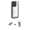 MARSİLYAN™- iPhone 12 Pro Max Kılıf Odak Klasik Serisi - Siyah Joko 5D Cam + Shine Kamera Lens Koruma Cam - GS