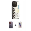 MARSİLYAN™- iPhone 12 Pro Max Kılıf Odak Klasik Serisi - Siyah Joko 5D Cam + Neon Fosforlu Kamera Lens - TU