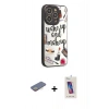 MARSİLYAN™- iPhone 12 Pro Max Kılıf Odak Klasik Serisi - Siyah Joko 5D Cam + Renkli Kamera Lens Koruma Cam - SI