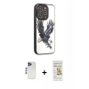 MARSİLYAN™- iPhone 12 Pro Max Kılıf Odak Klasik Serisi - Siyah Mat Seramik Nano Ekran Koruyucu + Shine Kamera Lens - LT