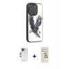 MARSİLYAN™- iPhone 12 Pro Max Kılıf Odak Klasik Serisi - Siyah Mat Seramik Nano Ekran Koruyucu + Shine Kamera Lens - GD