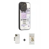 MARSİLYAN™- iPhone 12 Pro Max Kılıf Odak Klasik Serisi - Siyah Mat Seramik Nano Ekran Koruyucu + Shine Kamera Lens - GD
