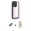 MARSİLYAN™- iPhone 12 Pro Max Kılıf Odak Klasik Serisi - Siyah Mat Seramik Nano Ekran Koruyucu + Shine Kamera Lens Koruma Cam - SH