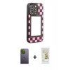 MARSİLYAN™- iPhone 12 Pro Max Kılıf Odak Klasik Serisi - Siyah Mat Seramik Nano Ekran Koruyucu + Neon Fosforlu Kamera Lens - YL