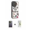 MARSİLYAN™- iPhone 12 Pro Max Kılıf Odak Klasik Serisi - Siyah Mat Seramik Nano Ekran Koruyucu + Neon Fosforlu Kamera Lens - YL