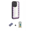 MARSİLYAN™- iPhone 12 Pro Max Kılıf Odak Klasik Serisi - Siyah Polymer Nano Ekran Koruyucu + Metal Kamera Lens Koruma Cam - GD