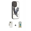 MARSİLYAN™- iPhone 12 Pro Max Kılıf Odak Klasik Serisi - Siyah Polymer Nano Ekran Koruyucu + Shine Kamera Lens - GD