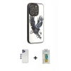 MARSİLYAN™- iPhone 12 Pro Max Kılıf Odak Klasik Serisi - Siyah Polymer Nano Ekran Koruyucu + Shine Kamera Lens - LT
