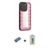 MARSİLYAN™- iPhone 12 Pro Max Kılıf Odak Klasik Serisi - Siyah Polymer Nano Ekran Koruyucu + Shine Kamera Lens Koruma Cam - GD