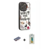 MARSİLYAN™- iPhone 12 Pro Max Kılıf Odak Klasik Serisi - Siyah Polymer Nano Ekran Koruyucu + Renkli Kamera Lens Koruma Cam - TU
