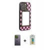 MARSİLYAN™- iPhone 12 Pro Max Kılıf Odak Klasik Serisi - Siyah Polymer Nano Ekran Koruyucu + Yeşil Neon Fosforlu Kamera Lens