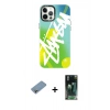 MARSİLYAN™- iPhone 12 Pro Max Kılıf Siluet Çizgi Koleksiyonu - Şeffaf 360 Full Body Arka Koruyucu + Shine Kamera Lens Koruma Cam - GI
