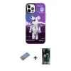 MARSİLYAN™- iPhone 12 Pro Max Kılıf Siluet Çizgi Koleksiyonu - Şeffaf 360 Full Body Arka Koruyucu + Shine Kamera Lens Koruma Cam - GS