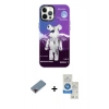 MARSİLYAN™- iPhone 12 Pro Max Kılıf Siluet Çizgi Koleksiyonu - Şeffaf Royal Nano Ekran Koruyucu + Metal Kamera Lens Koruma Cam - KI