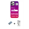 MARSİLYAN™- iPhone 12 Pro Max Kılıf Siluet Çizgi Koleksiyonu - Şeffaf Uv Polymer Nano Ekran Koruyucu + Gökkuşağı Shine Kamera Lens Koruma Cam