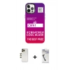 MARSİLYAN™- iPhone 12 Pro Max Kılıf Siluet Çizgi Koleksiyonu - Şeffaf Uv Polymer Nano Ekran Koruyucu + Shine Kamera Lens - GD