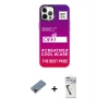 MARSİLYAN™- iPhone 12 Pro Max Kılıf Siluet Çizgi Koleksiyonu - Şeffaf Uv Polymer Nano Ekran Koruyucu + Metal Kamera Lens Koruma Cam - KI